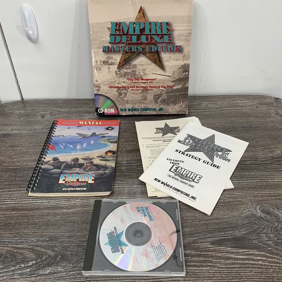 PC Game Empire Deluxe Masters Edition CD-ROM Big Box 1994 - Picture 1 of 6